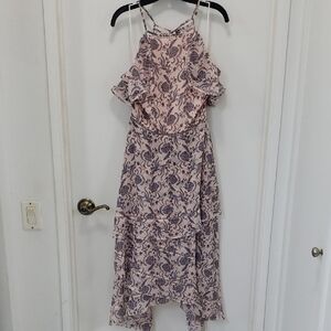 NWT 〰️KEEPSAKE the Label〰️ Floral Backless Layered Ruffle Dress L
